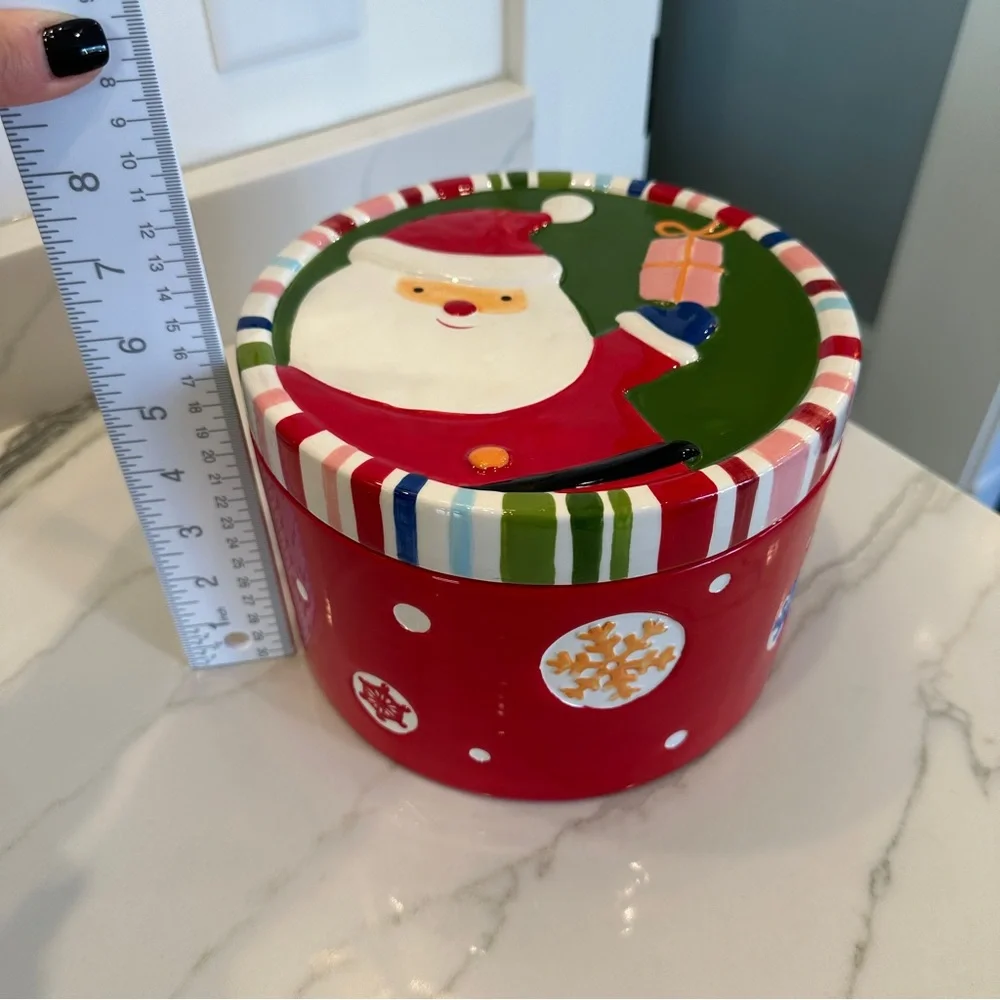 Target Home 2006 Ceramic Santa Claus Holiday Cookie Jar - Red and Green